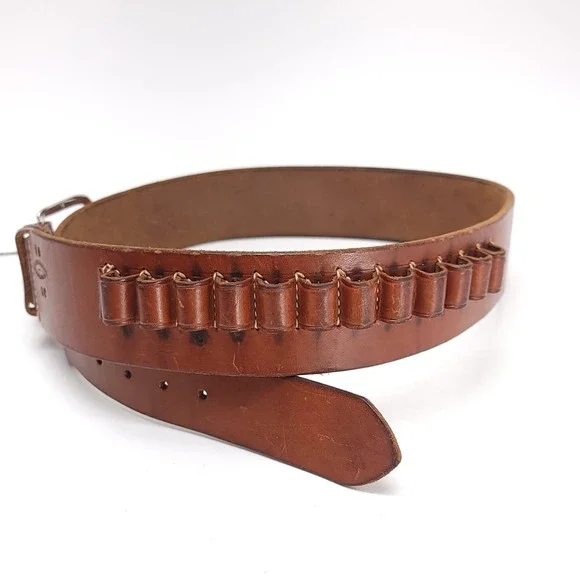 Vintage George Lawrence Co.Ammunition Leather Belt .38 Cal Size 36